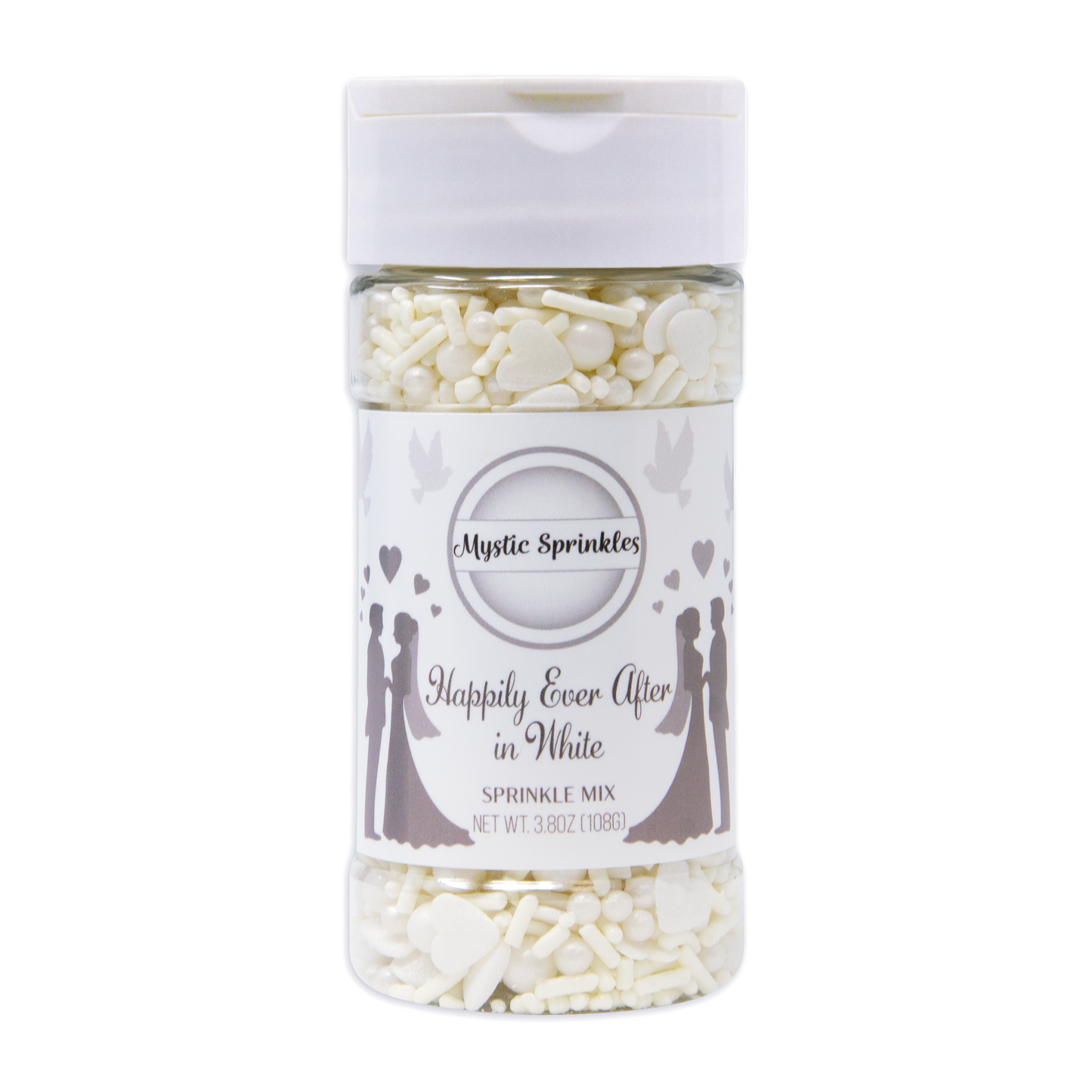 Load image into Gallery viewer, Happily Ever After in White Sprinkle Mix 3.8oz
