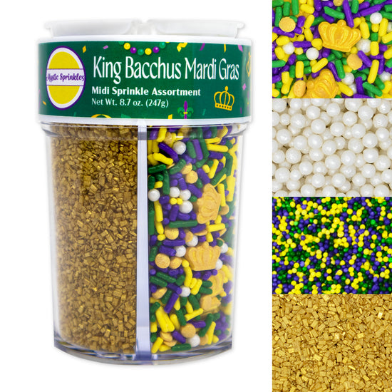 King Bacchus Mardi Gras Midi Sprinkle Assortment 6.1oz