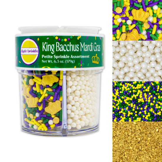 King Bacchus Mardi Gras Petite Sprinkle Assortment 4.05oz