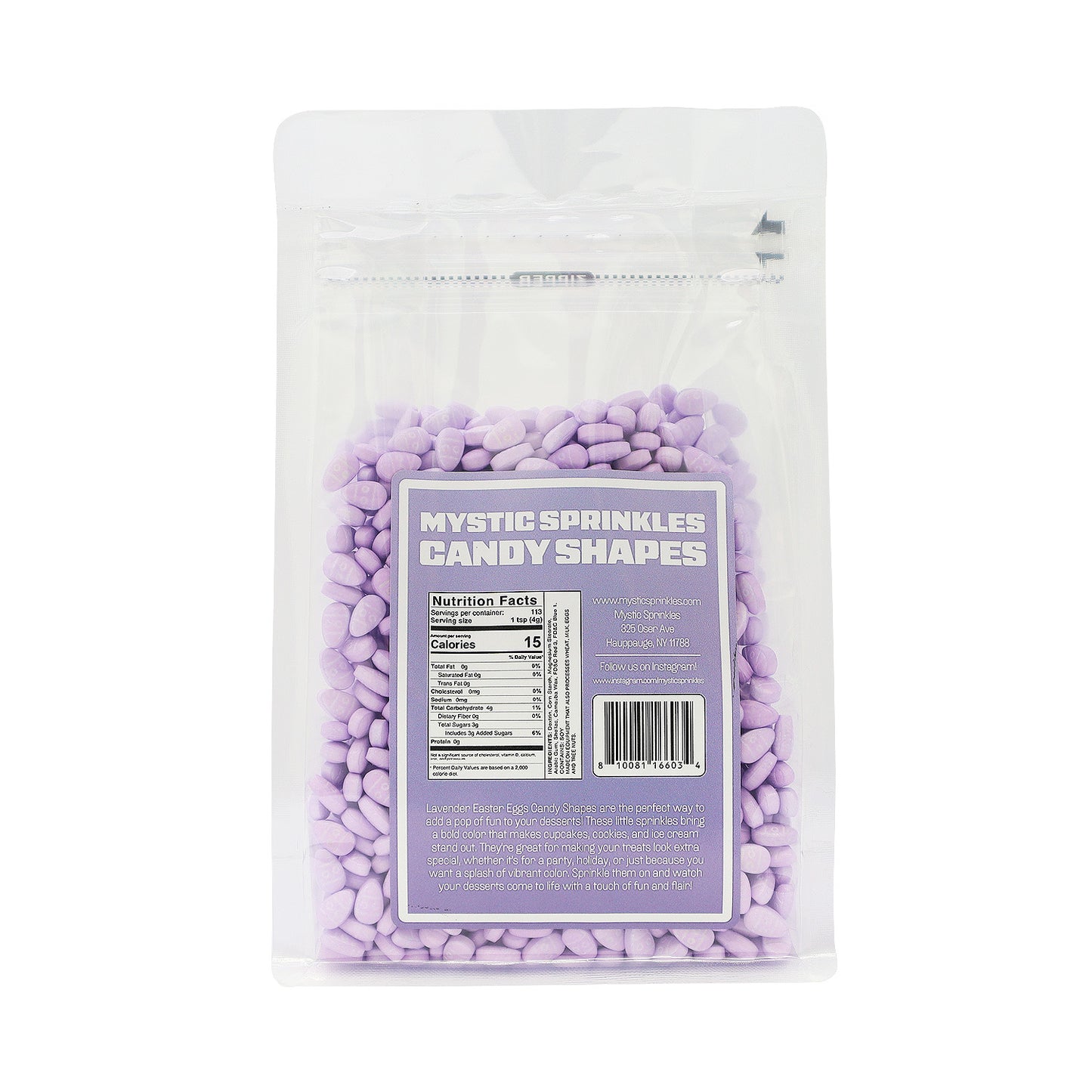 Candy Shapes Lavender Easter Eggs 2oz