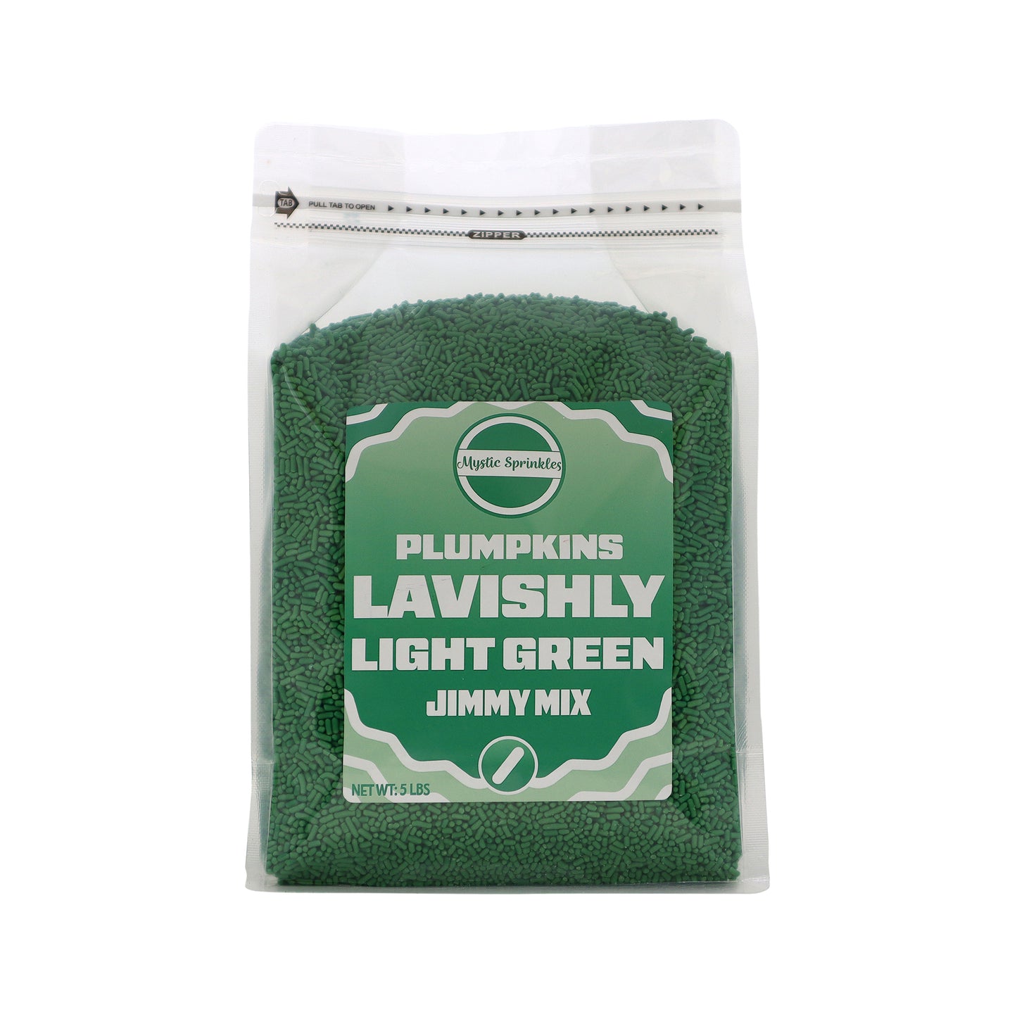 Plumpkins - Lavishly Light Green Jimmies 5lb Bulk Bag