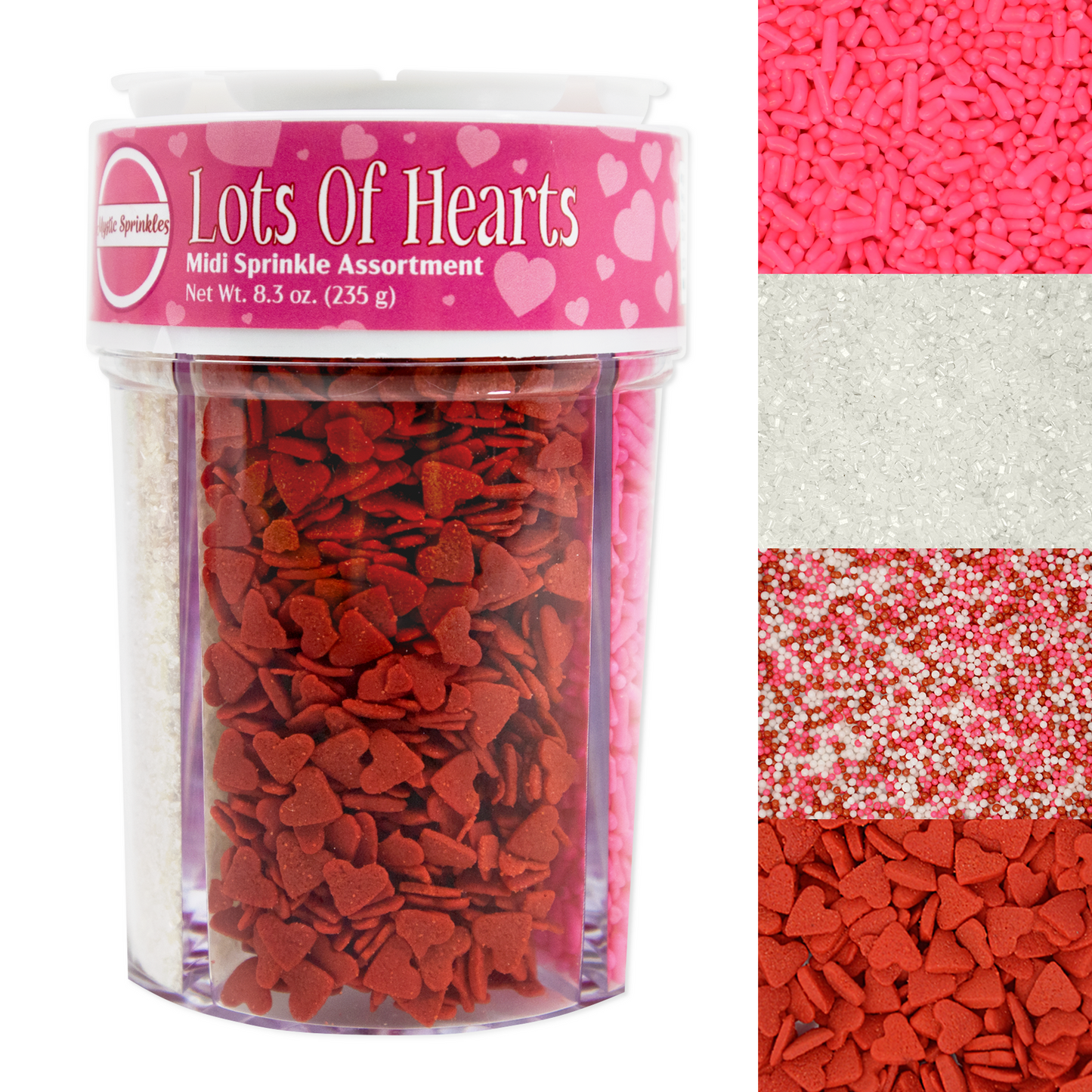 Lot's of Hearts Midi Sprinkle Assortment 5.6oz