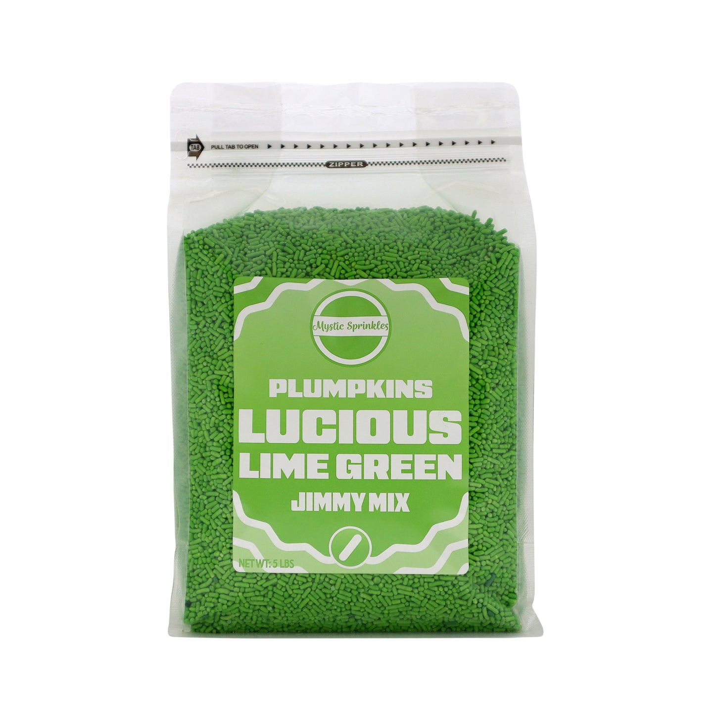 Plumpkins - Luscious Lime Green Jimmies 5lbs Bulk Bag