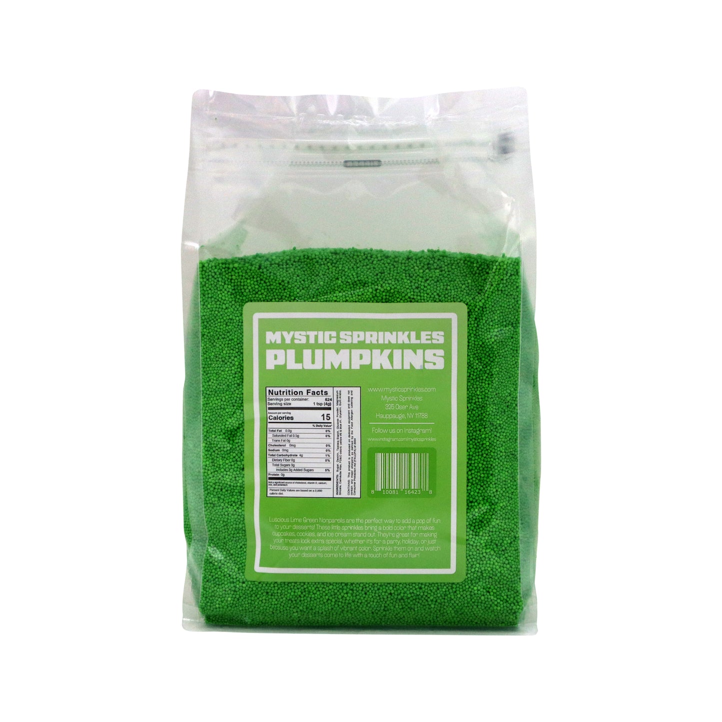 Plumpkins - Luscious Lime Green Nonpareils 5.5lbs Bulk Bag