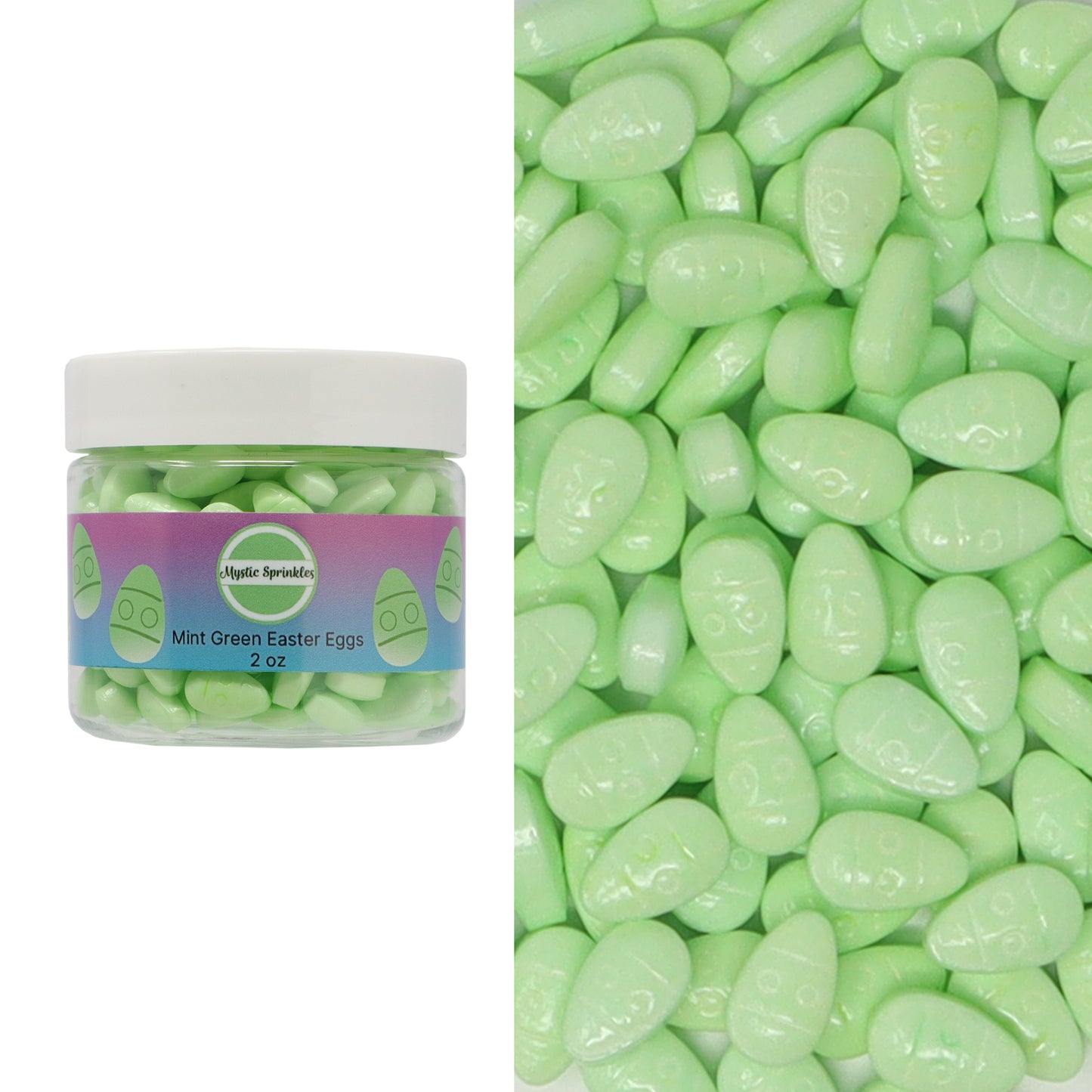 Candy Shapes Mint Green Easter Eggs 2oz