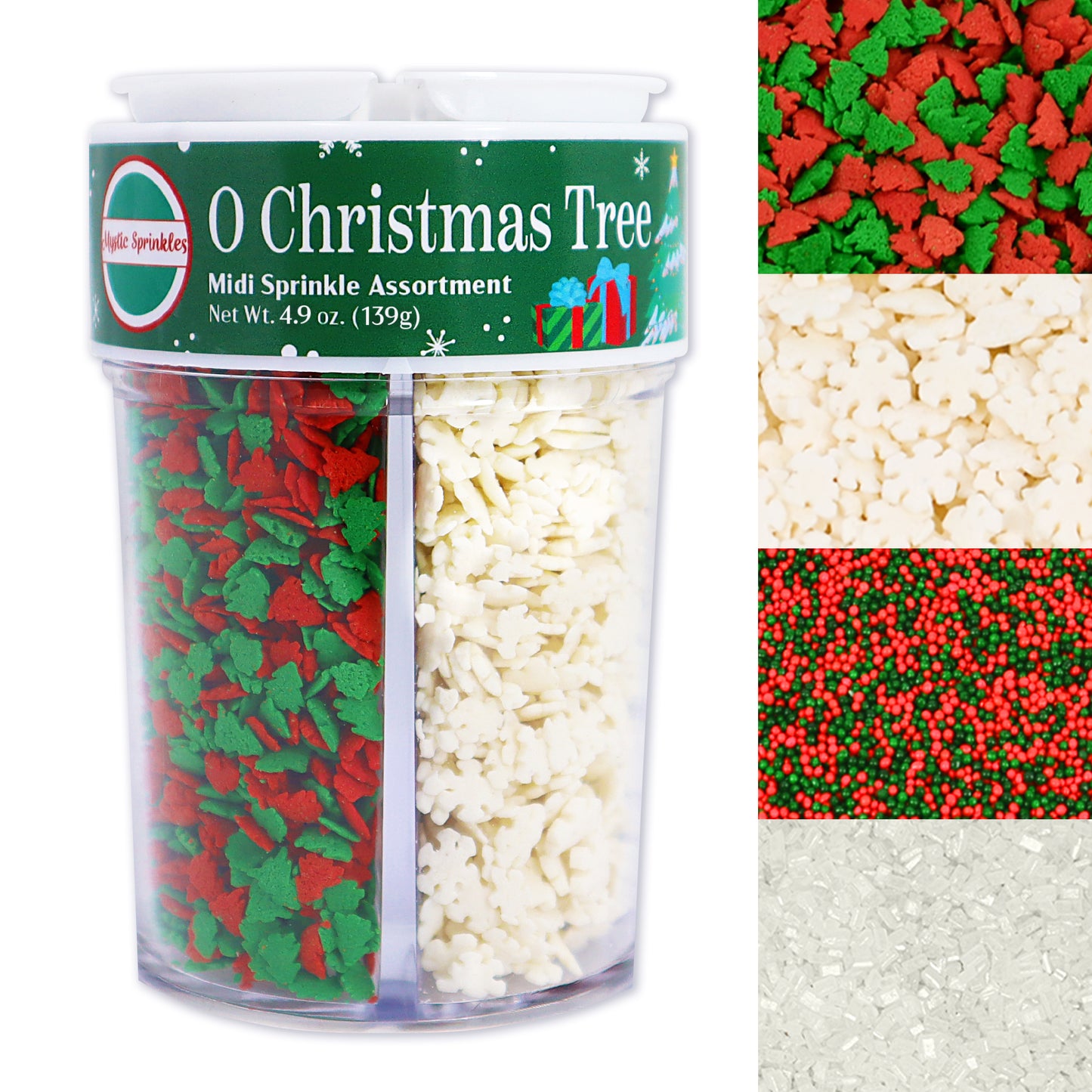 O Christmas Tree Midi Sprinkle Assortment 4.9oz