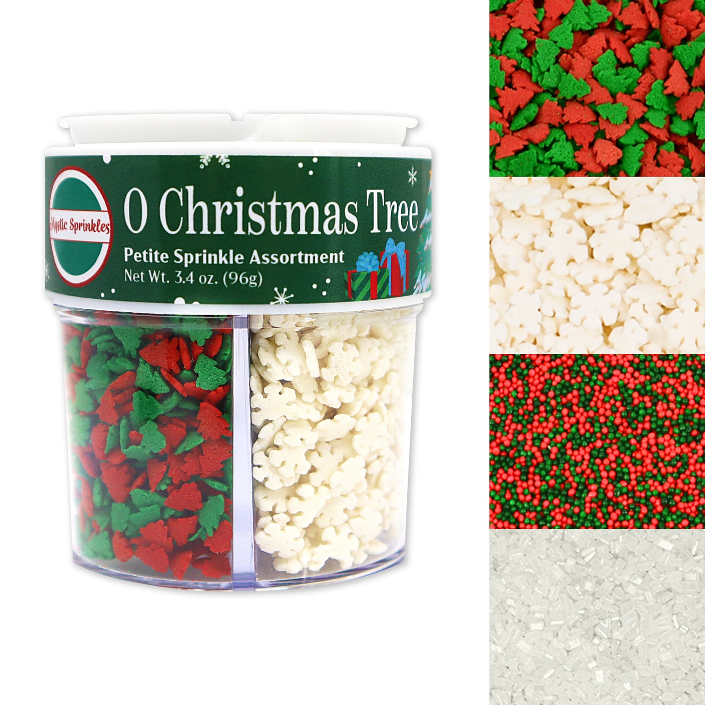 O Christmas Tree Petite Sprinkle Assortment 3.4oz