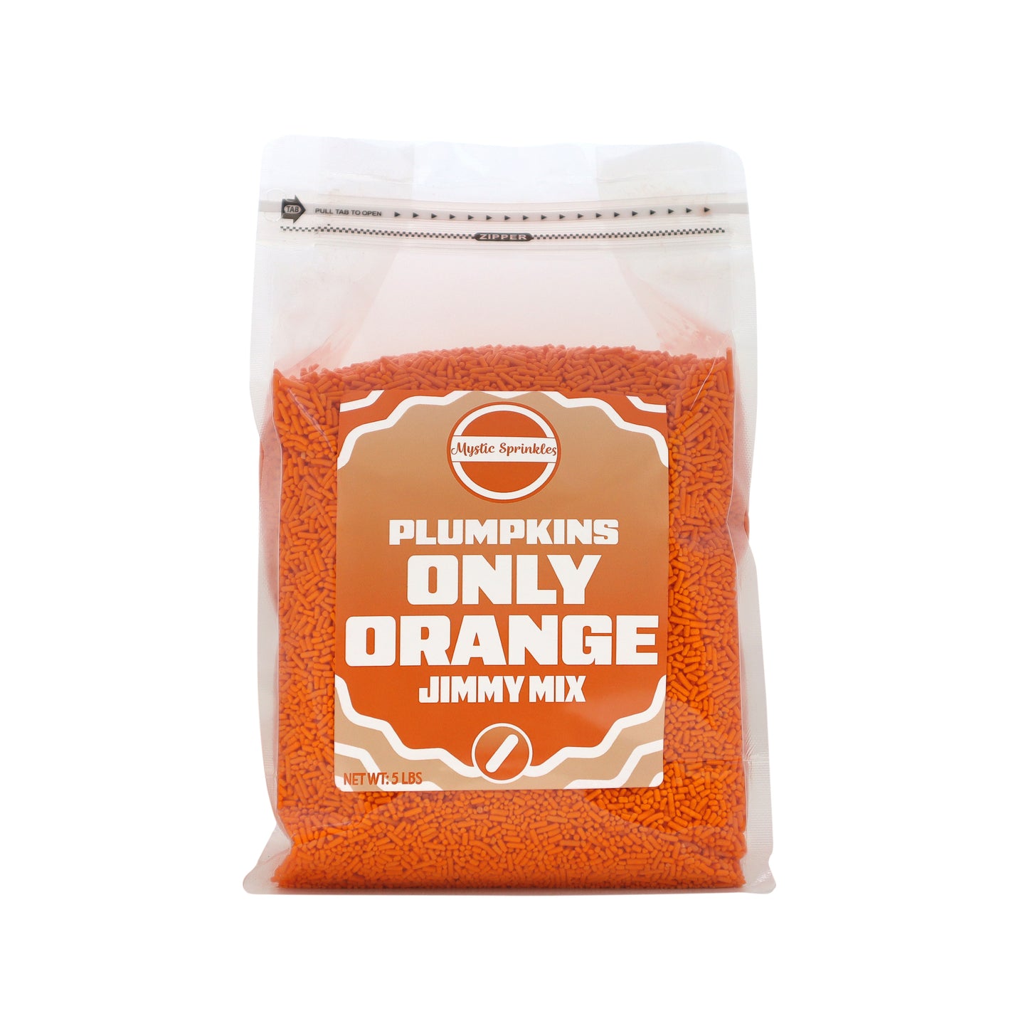 Plumpkins - Only Orange Jimmies 5lbs Bulk Bag