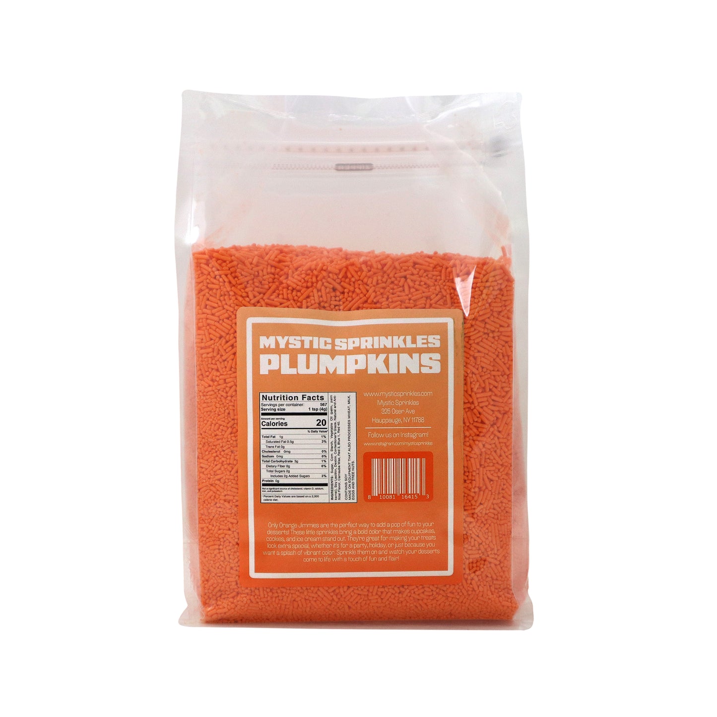 Plumpkins - Only Orange Jimmies 5lbs Bulk Bag