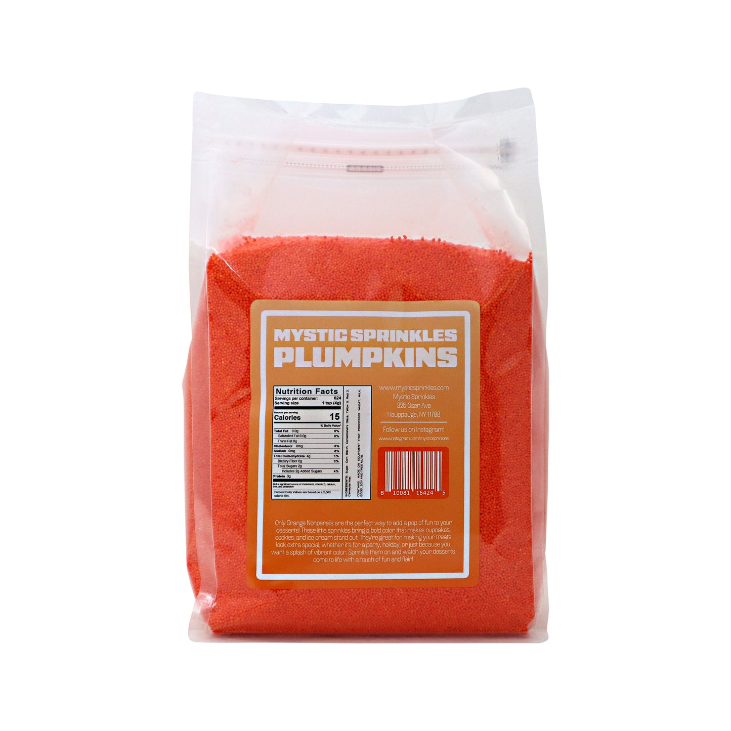 Plumpkins - Only Orange Nonpareils 5.5lbs Bulk Bag