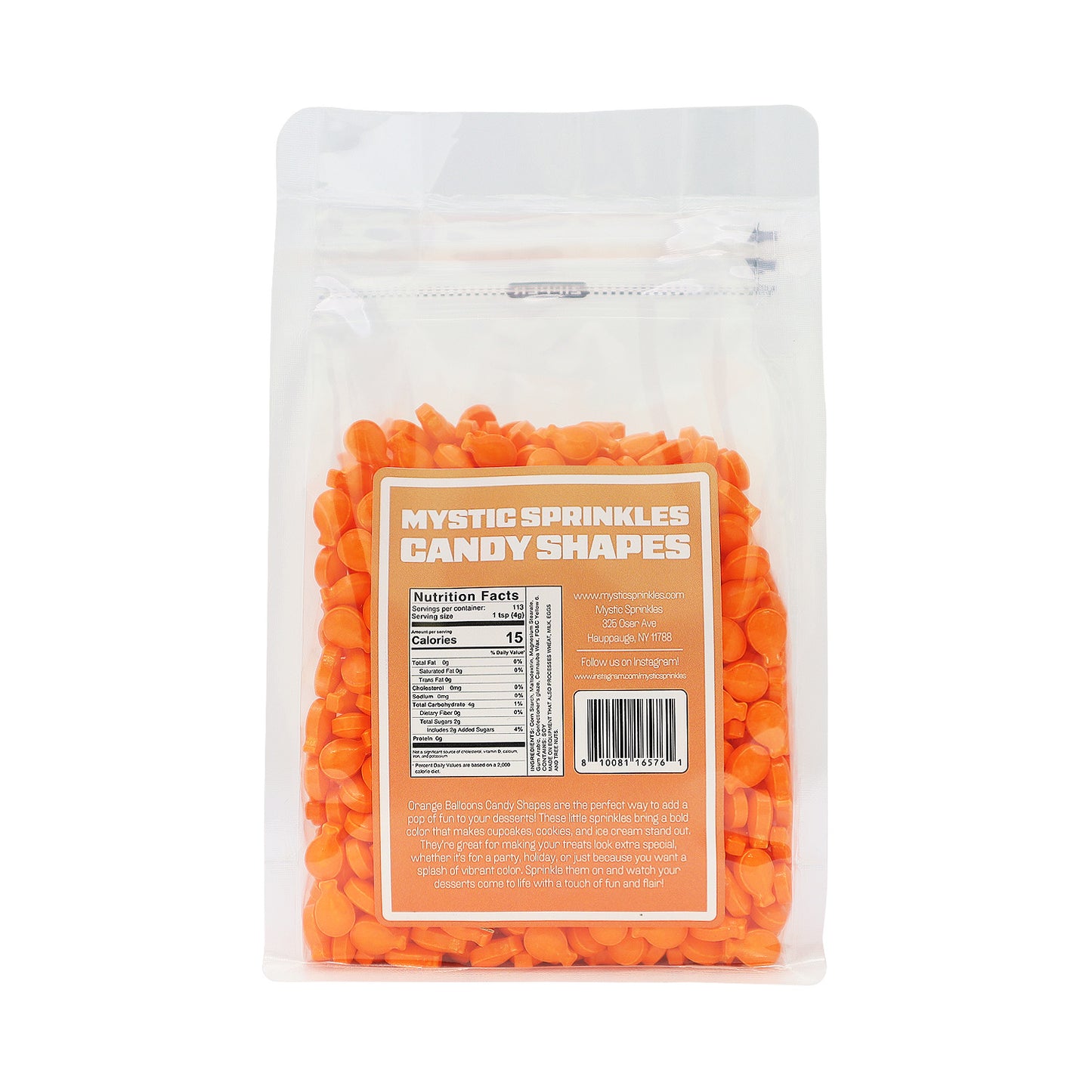 Candy Shapes Orange Balloons 2oz