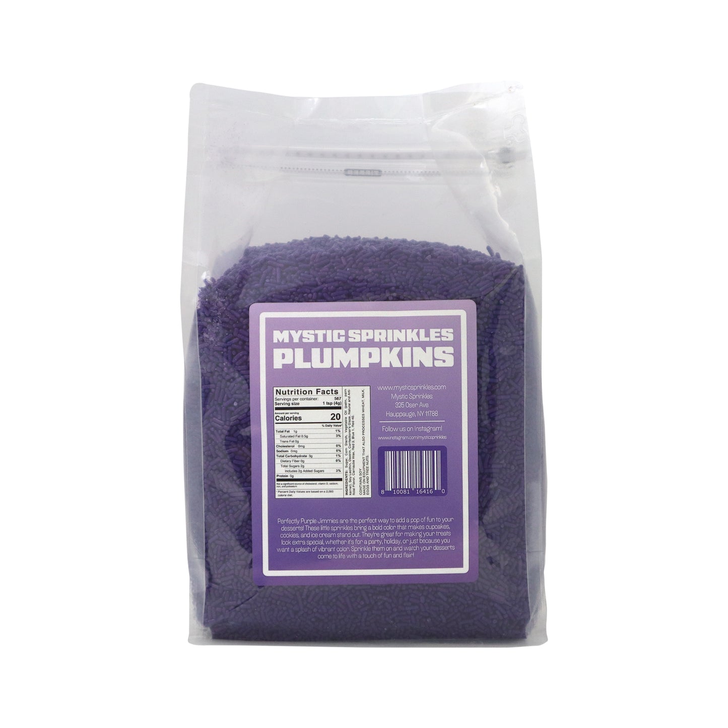 Plumpkins - Perfectly Purple Jimmies 4.2lbs Bulk Bag