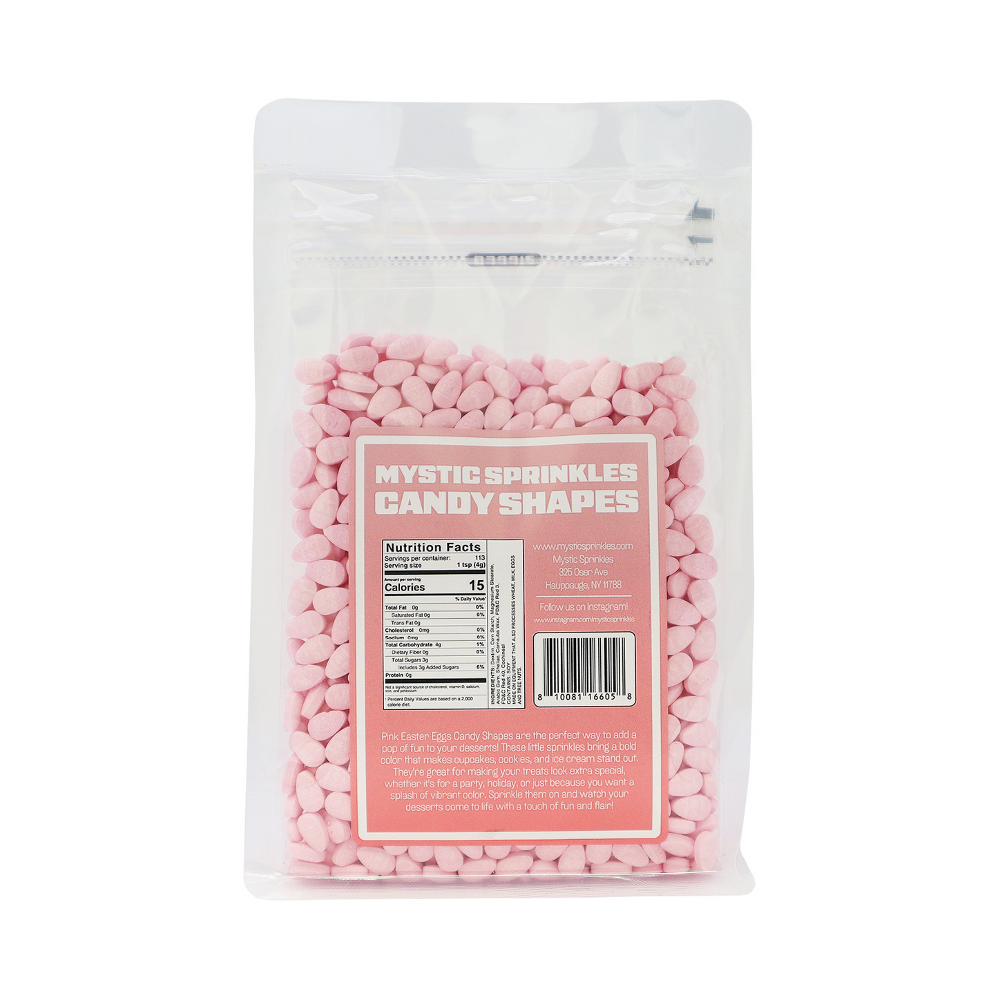 Candy Shapes Pink Easter Eggs 2oz