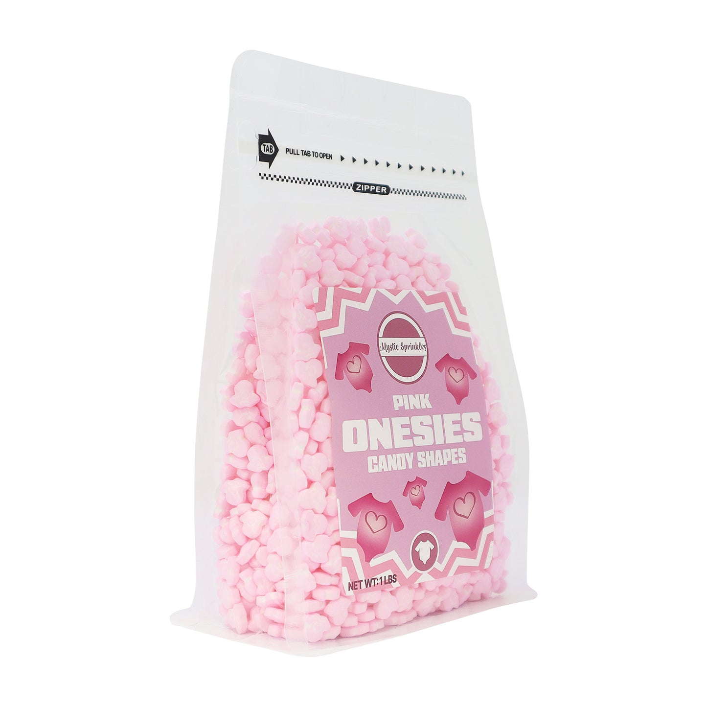 Candy Shapes Pink Onesies 2oz