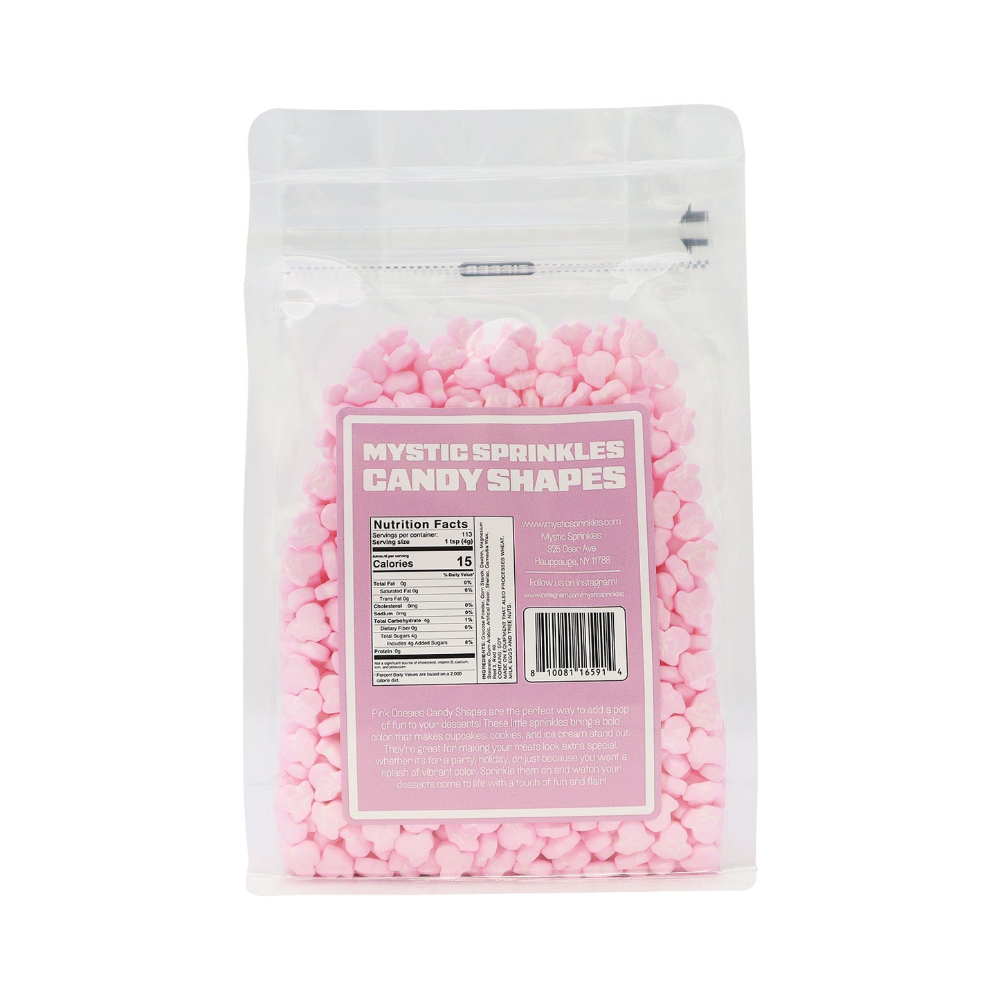 Candy Shapes Pink Onesies 2oz