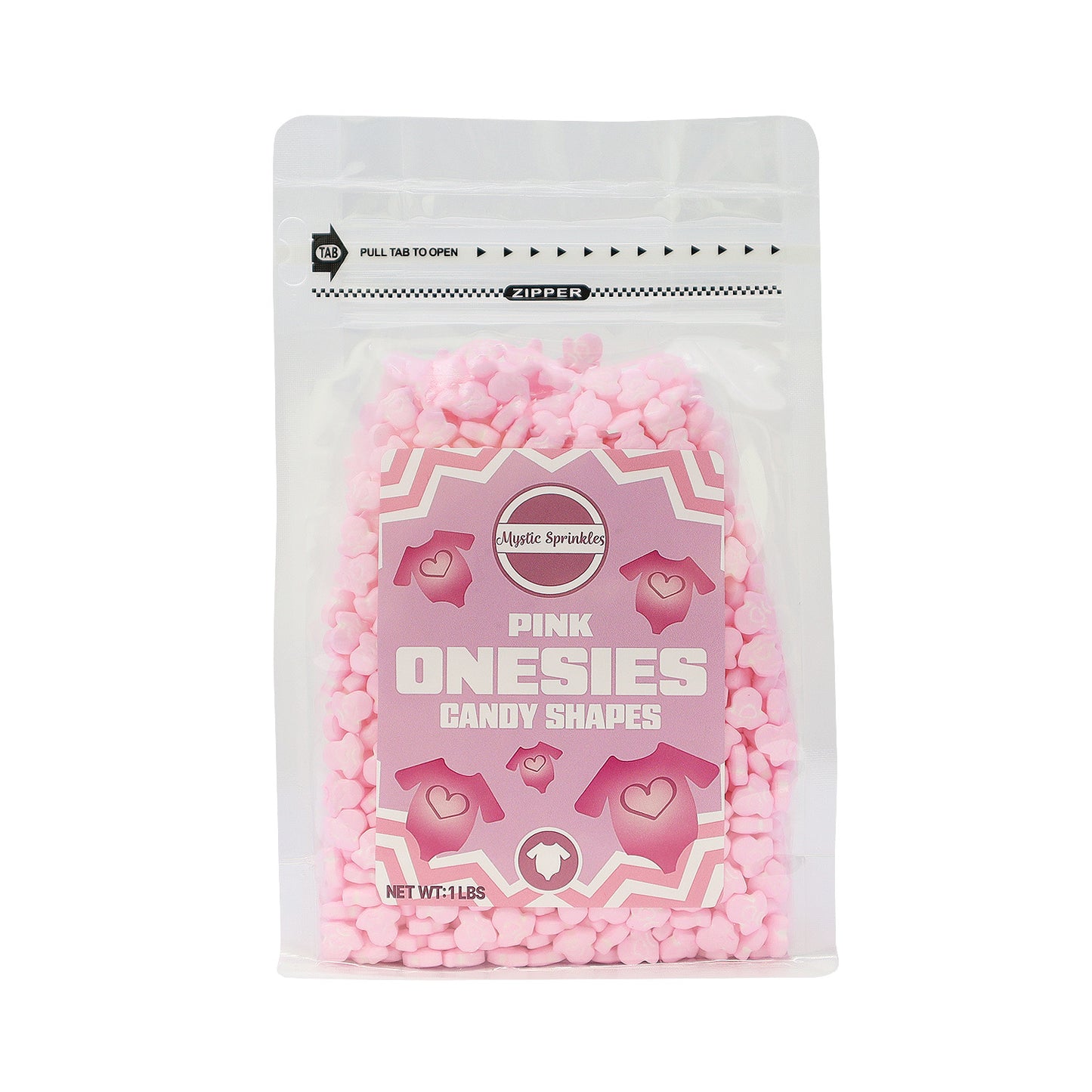 Candy Shapes Pink Onesies 2oz