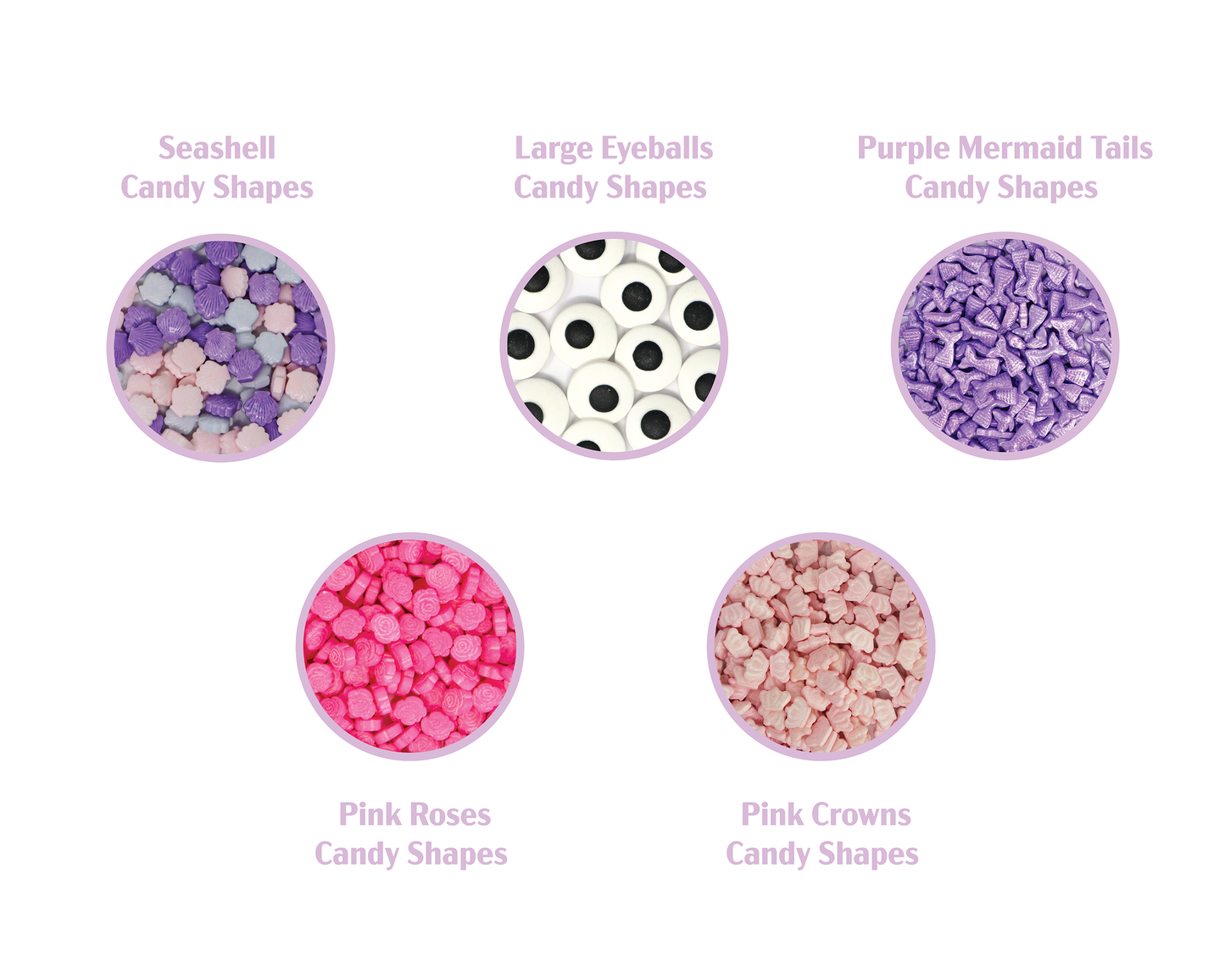 Make A Face Cupcake Kits - Purple Mermaid 2.6oz