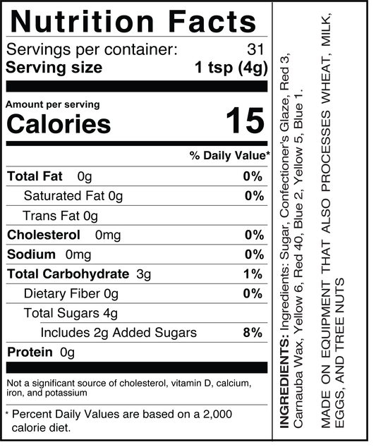 Rainbow Sanding Sugar 4.4oz
