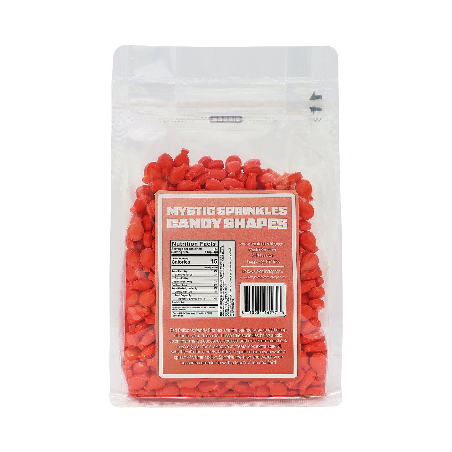 Candy Shapes Red Balloons 2oz