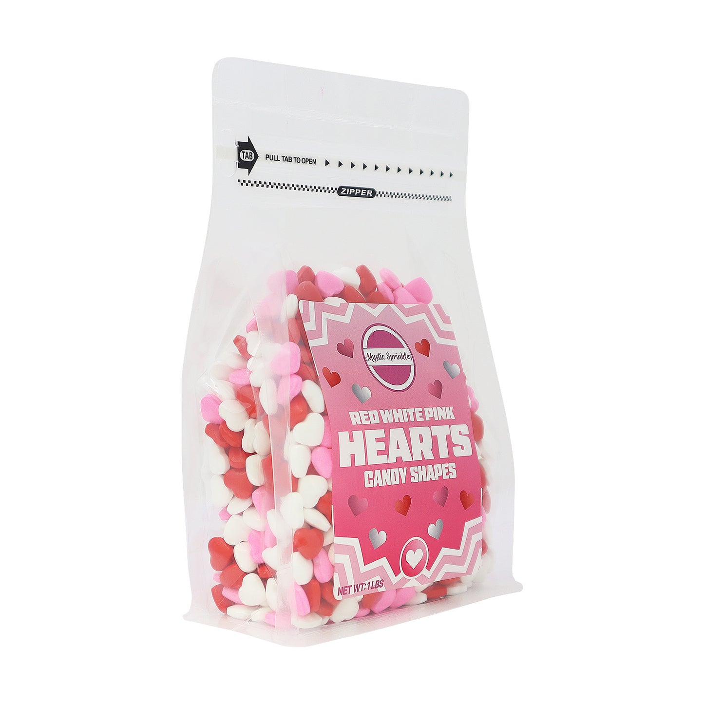 Candy Shapes Red/White/Pink Hearts 2oz