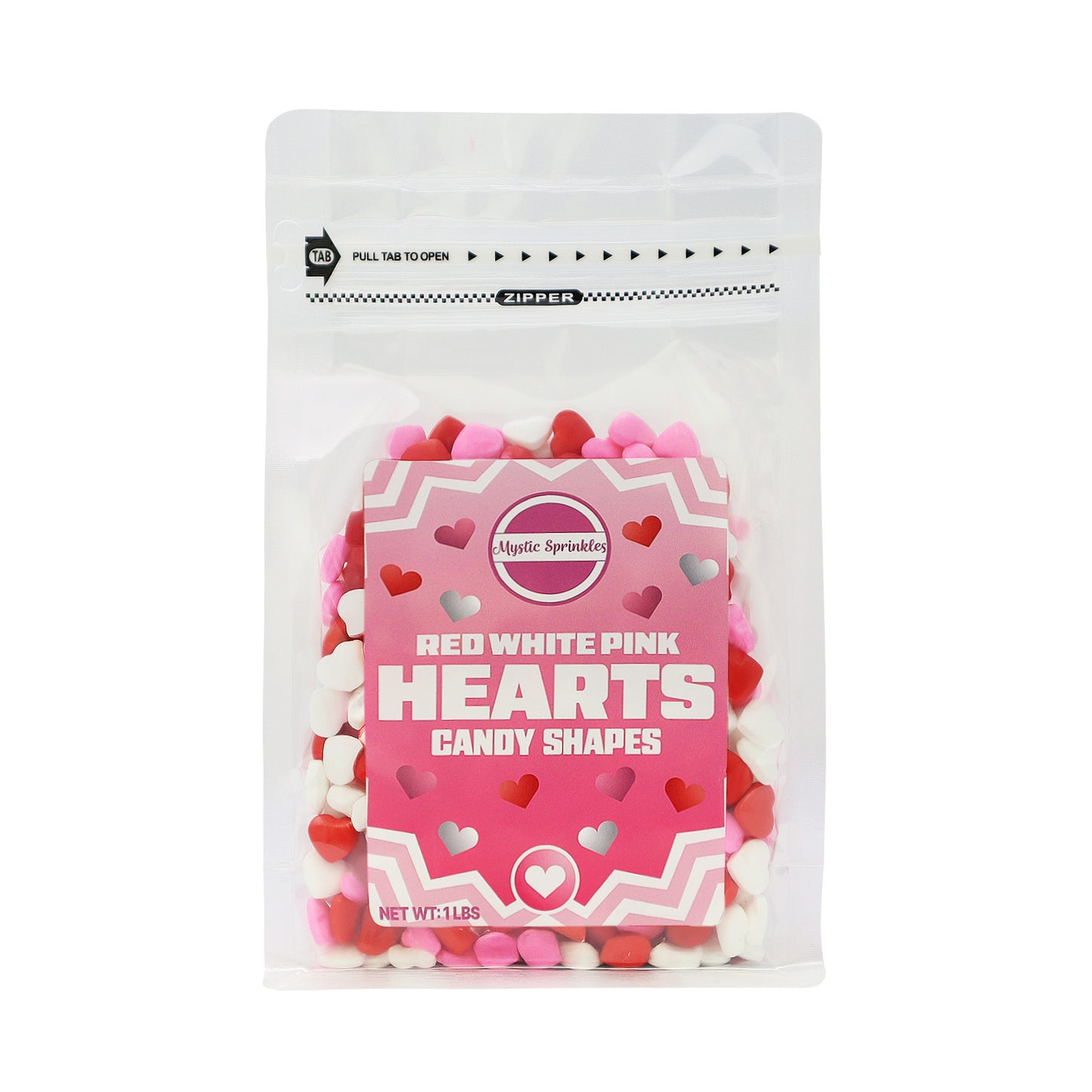 Candy Shapes Red/White/Pink Hearts 2oz