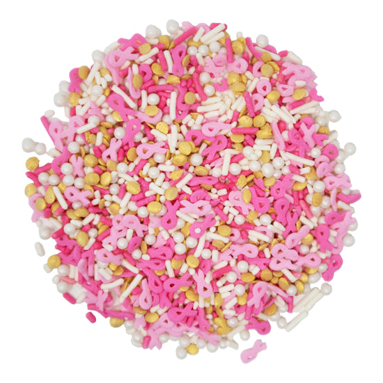 Ribbons of Strength In Gold Sprinkle Mix 3.3oz