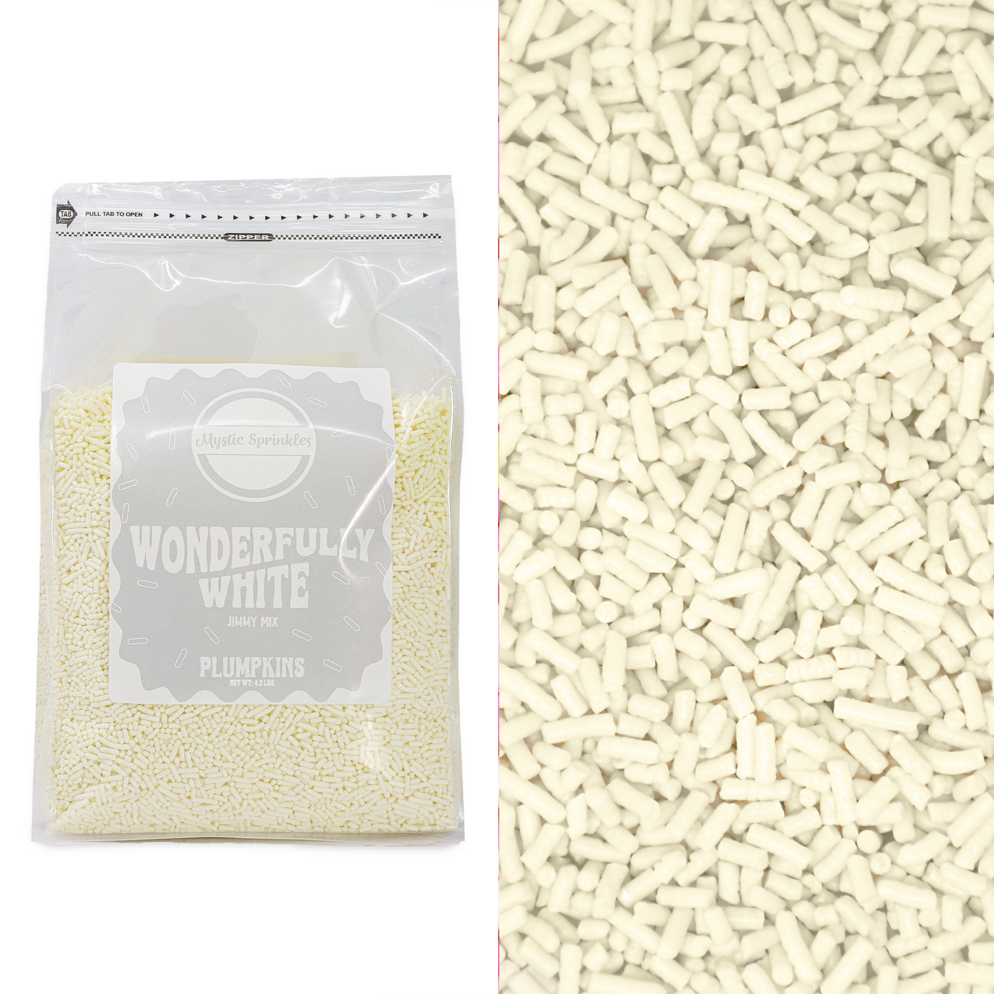 Plumpkins - Wonderfully White Jimmies 4.2lbs Bulk Bag