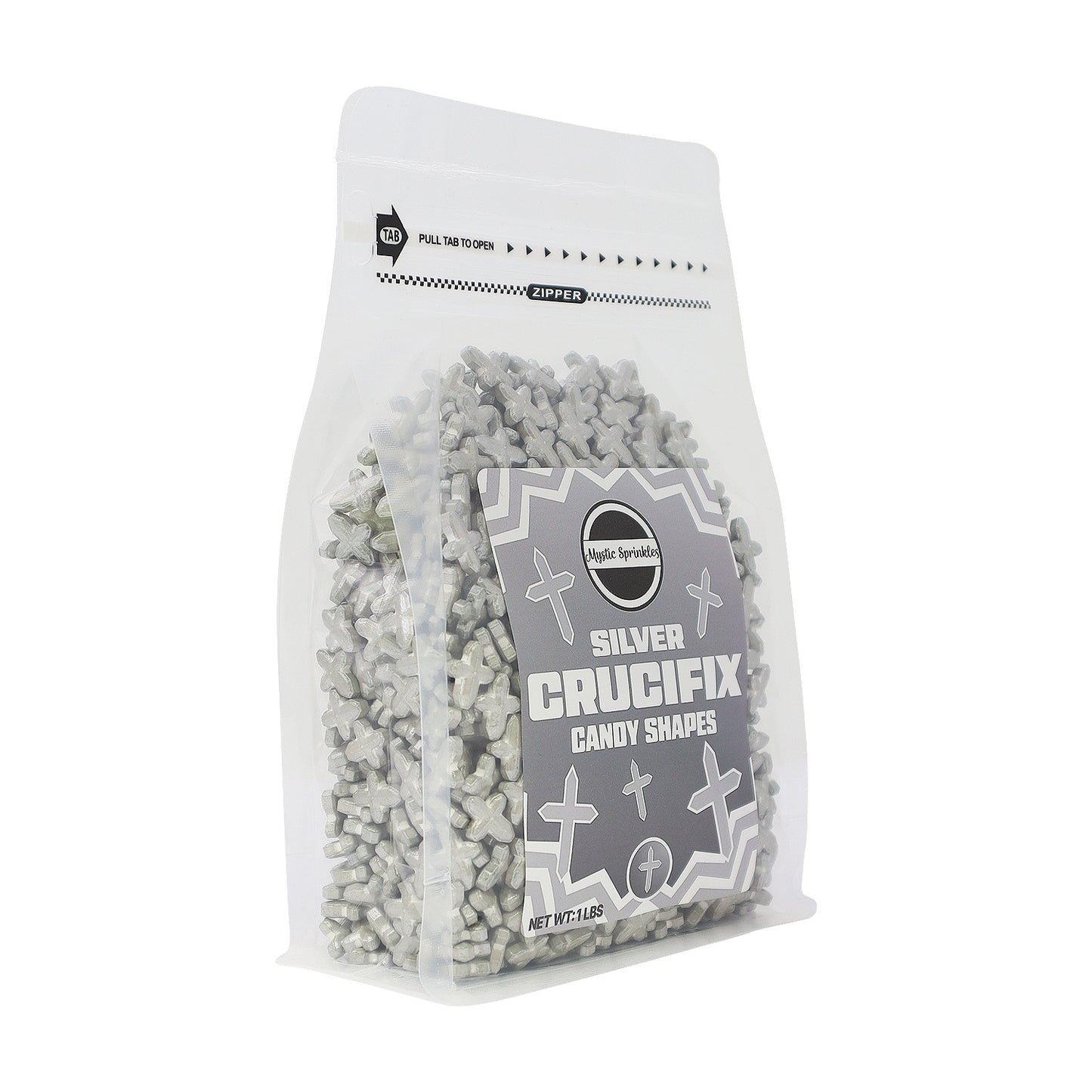 Candy Shapes Silver Crucifix 2oz