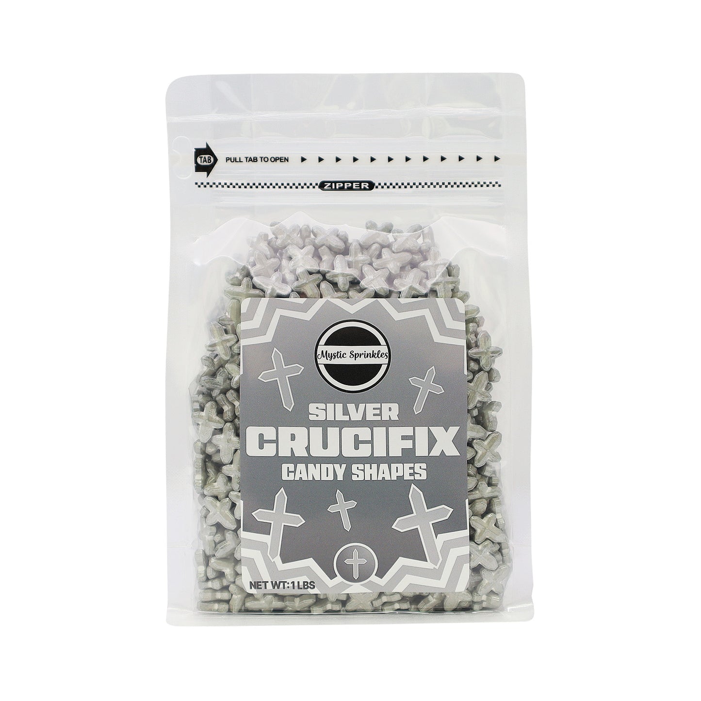 Candy Shapes Silver Crucifix 2oz
