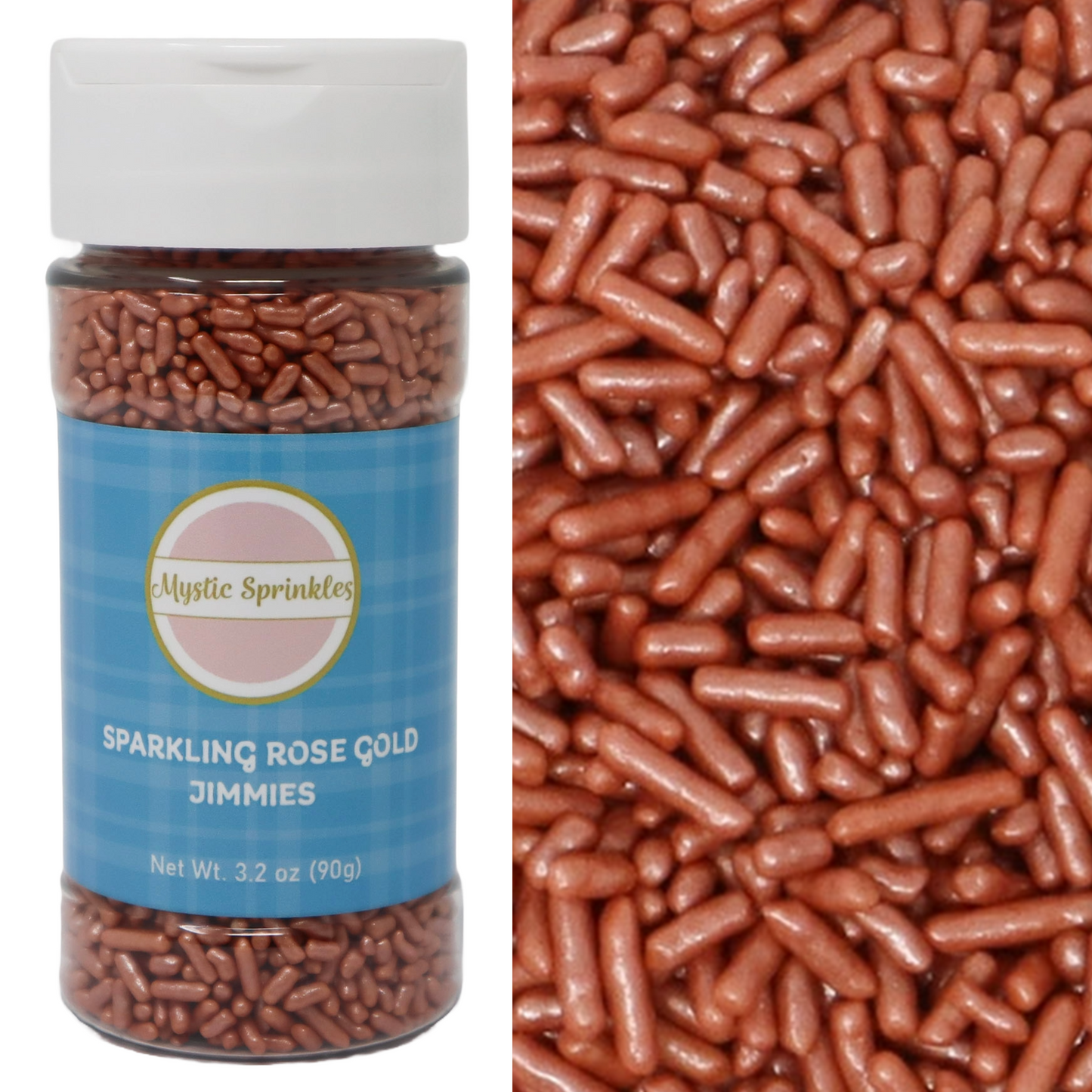 Sparkling Rose Gold Jimmies 3.2oz Bottle