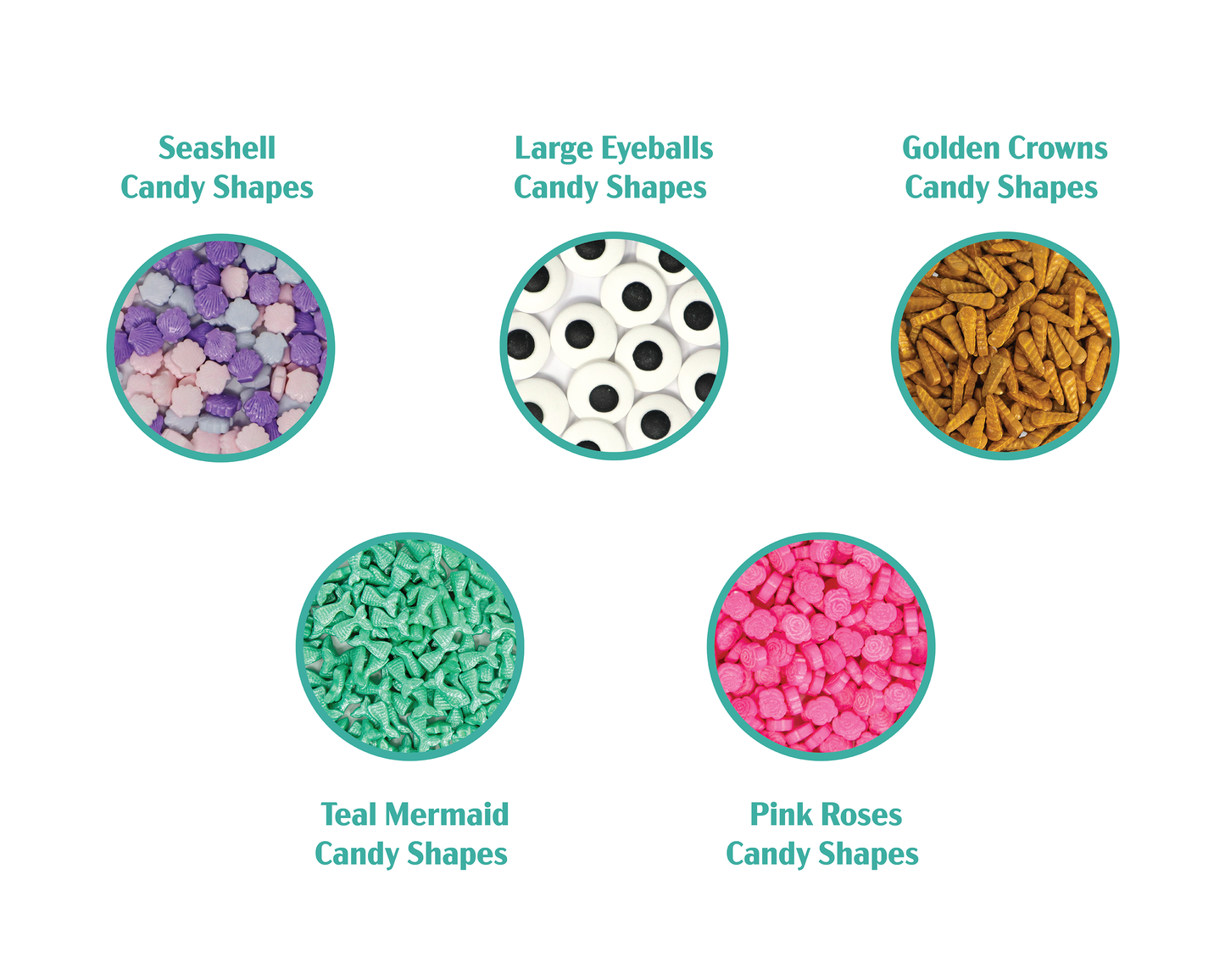 Make A Face Cupcake Kits - Teal Mermaid 2.6oz