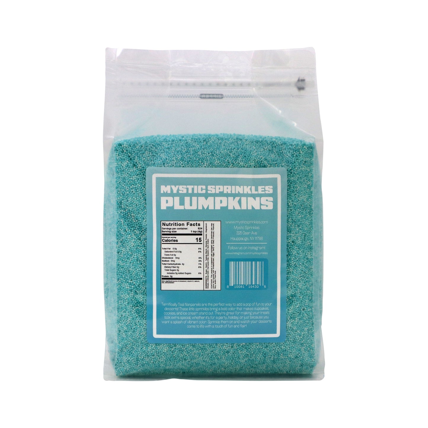 Plumpkins - Terrifically Teal Nonpareils 5.5lbs Bulk Bag