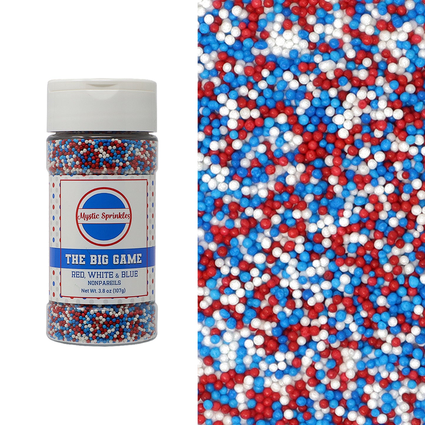 The Big Game - Red, White & Blue Nonpareil Mix 3.8oz