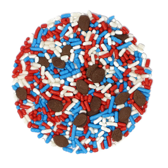 The Big Football Game - Red, White & Blue Sprinkle Mix 3oz