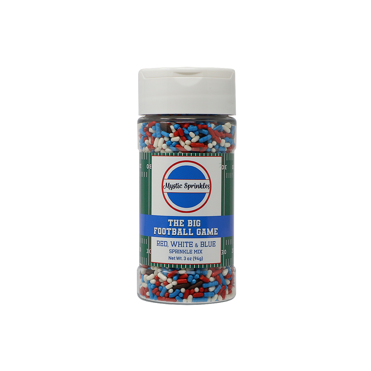 The Big Football Game - Red, White & Blue Sprinkle Mix 3oz