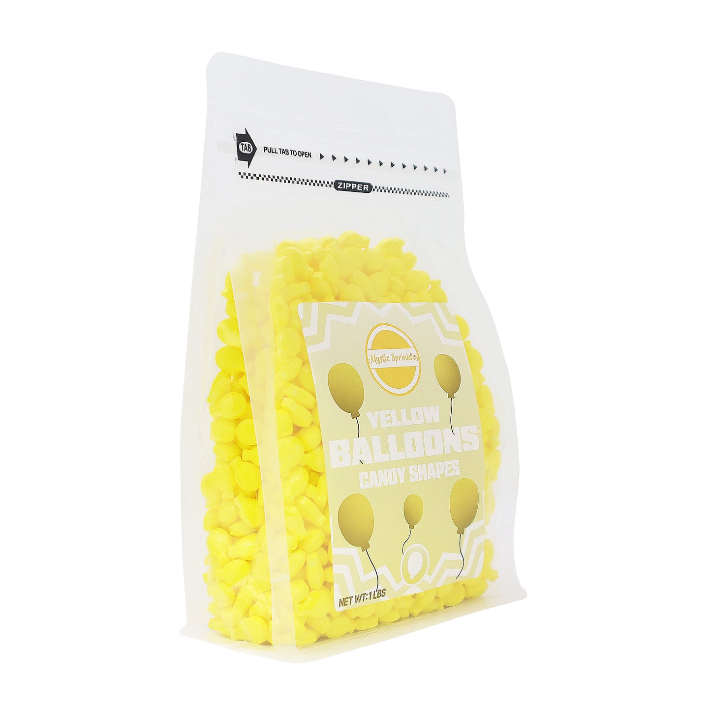 Candy Shapes Yellow Balloons 2oz