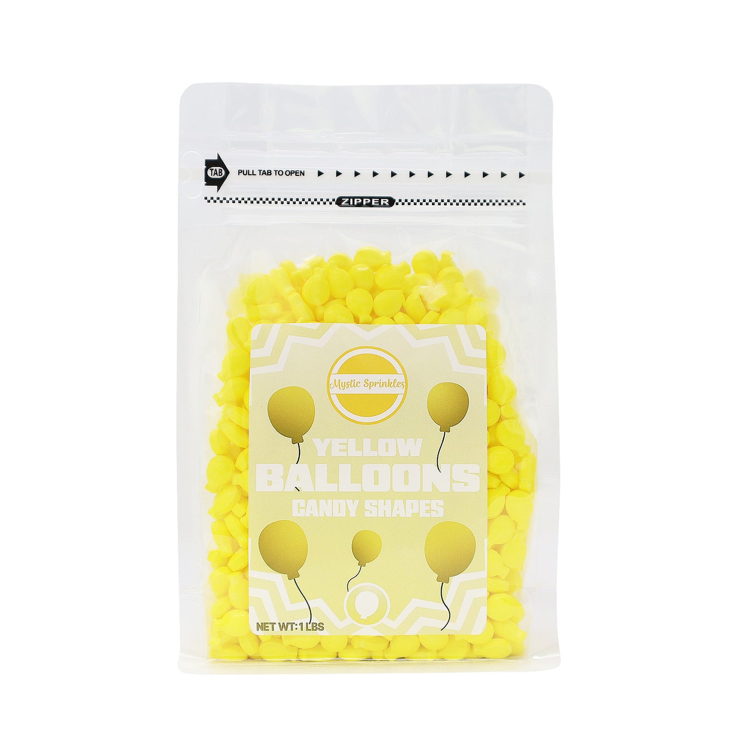 Candy Shapes Yellow Balloons 2oz