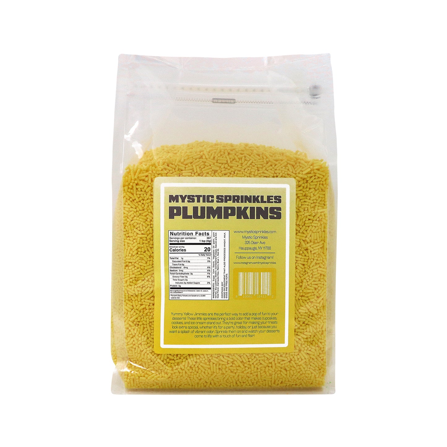 Plumpkins - Yummy Yellow Jimmies 5lbs Bulk Bag