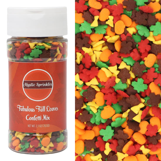 Fabulous Fall Leaves Confetti Mix 2.7oz Bottle