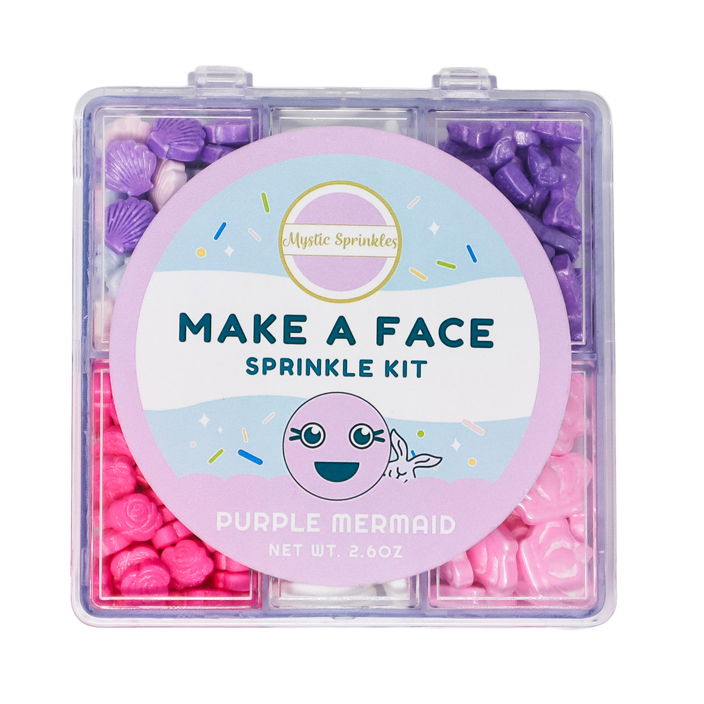 Make A Face Cupcake Kits - Purple Mermaid 2.6oz