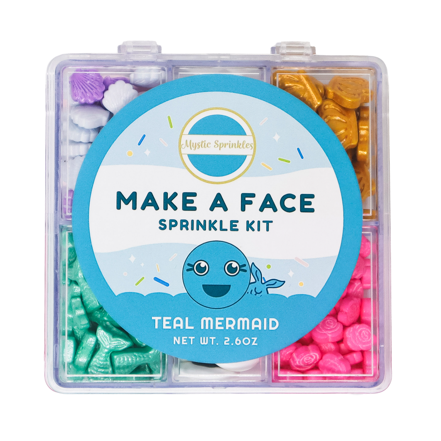 Make A Face Cupcake Kits - Teal Mermaid 2.6oz