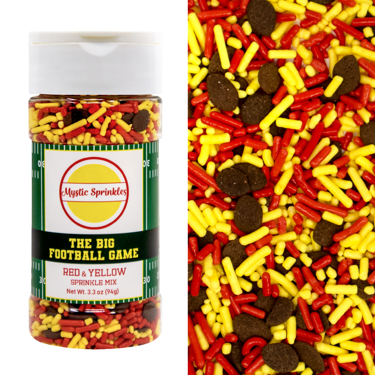 The Big Football Game - Red & Yellow Sprinkle Mix 3.3oz