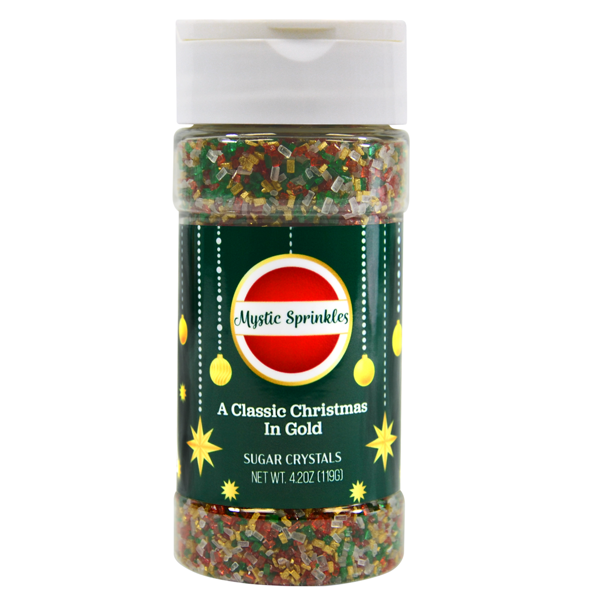 A Classic Christmas in Gold Sugar Crystals 4.2oz Bottle