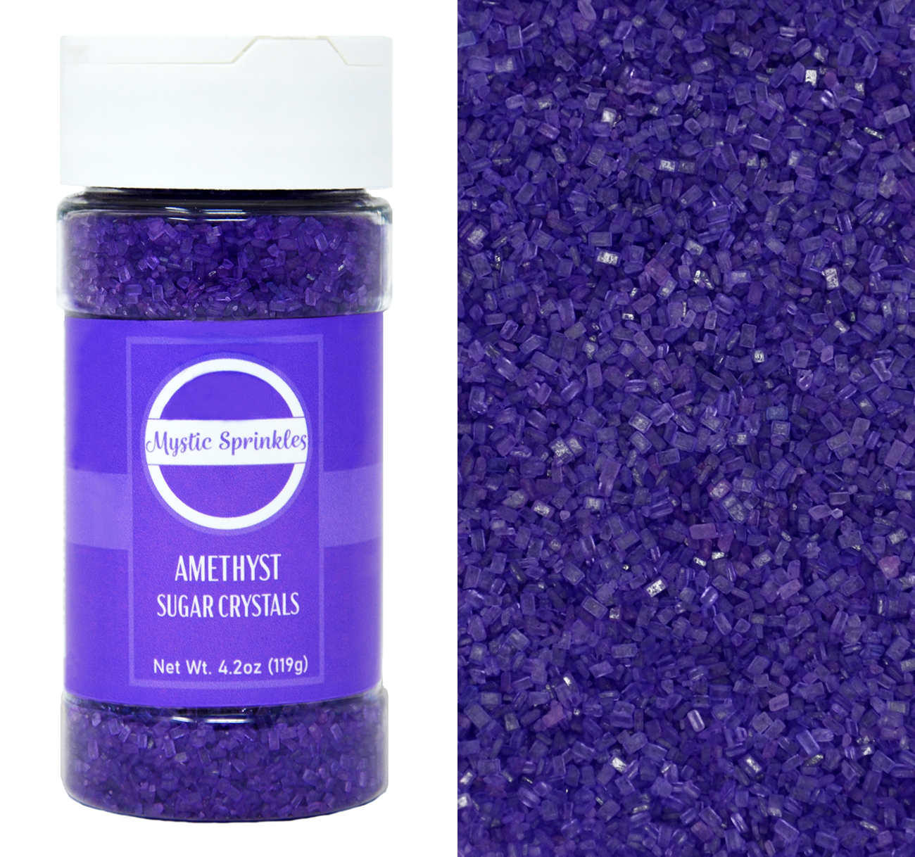 Amethyst - Purple Sugar Crystals 4.2oz Bottle
