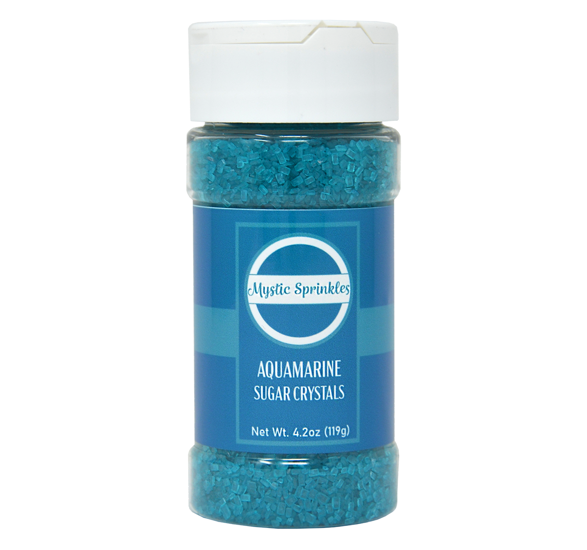 Aquamarine - Teal Sugar Crystals 4.2oz Bottle