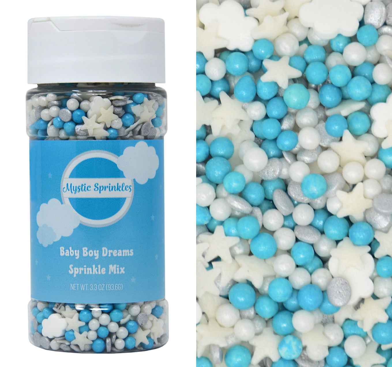 Caribbean Blue Bottle Baby Shower Candy