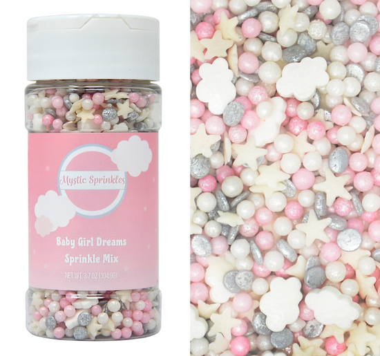 Baby Girl Dreams Sprinkle Mix 3.3oz Bottle