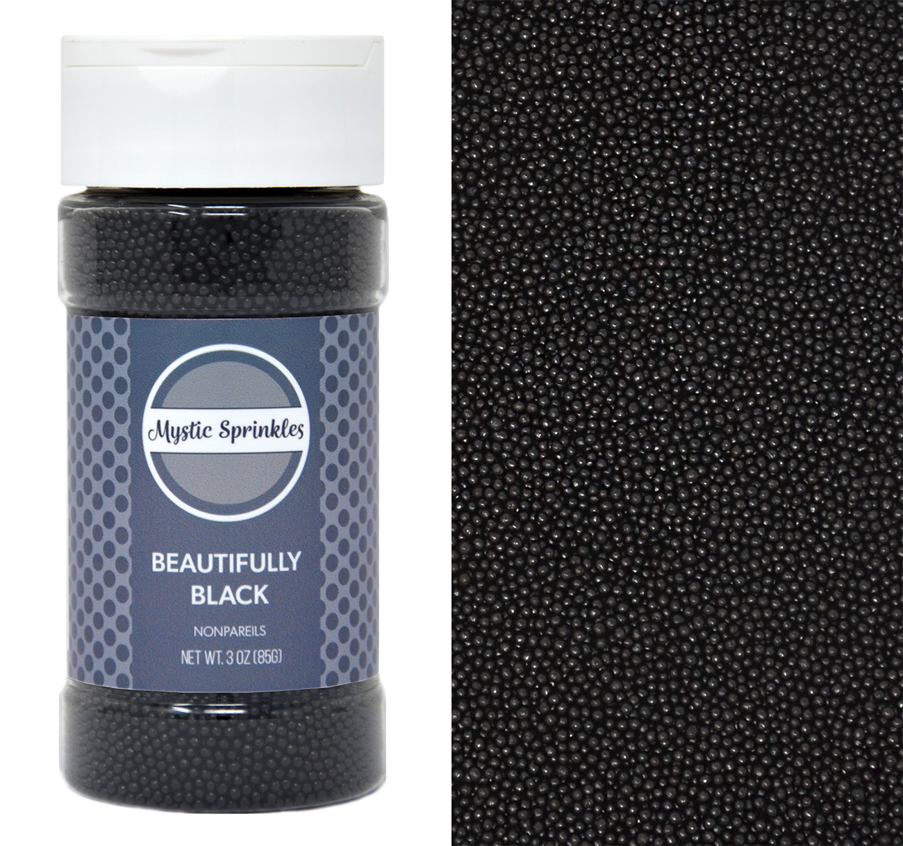 Beautifully Black Nonpareils 3.8oz Bottle