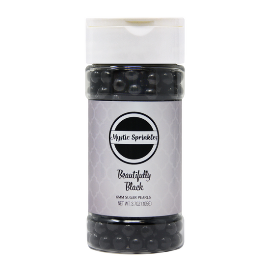 Beautifully Black 6mm Sugar Pearls 3.7oz