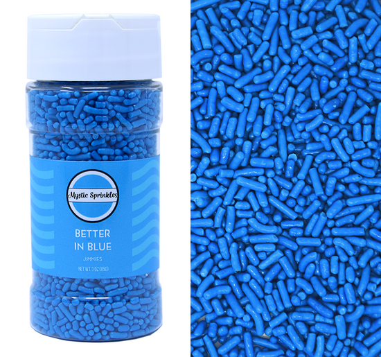 Load image into Gallery viewer, Better In Blue Jimmies Sprinkles 3oz Bottle
